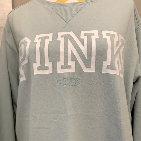 Victoria’s Secret PINK Sea Foam Sweatshirt Medium - Picture 2 of 3